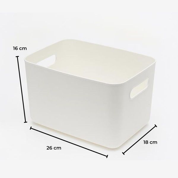 GOMINIMO 6 Pieces Plastic Storage Bins with 4 Lids (Beige)GO-SBI-100-CYP