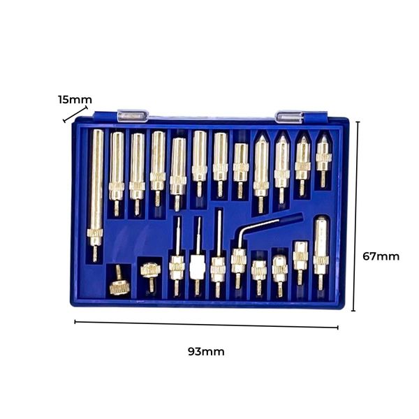 RYNOMATE Dial Indicator Gauge Magnetic Base with 22 Indicator Point Set (Blue) RNM-DIG-100-JY