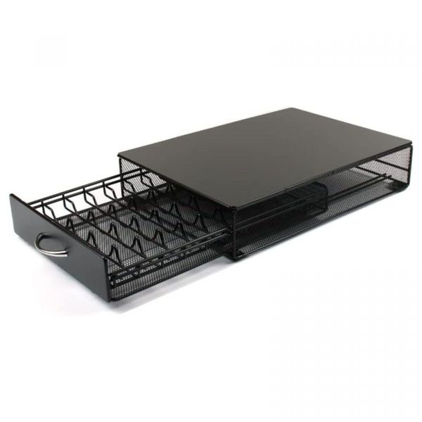 GOMINIMO Coffee Pod Holder Drawer Storage with Vertuoline Stores 40 Pods (Black) GO-CPH-100-YY