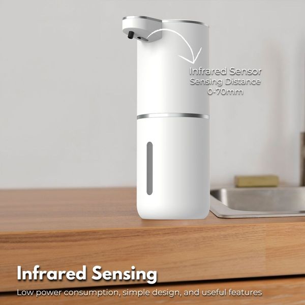 GOMINIMO Automatic Liquid Soap Dispenser with Adjustable Liquid(white)GO-ASD-102-YIF