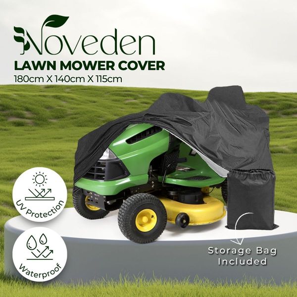 NOVEDEN Waterproof Lawn Mower Cover with Storage Bag (180?140?115cm)