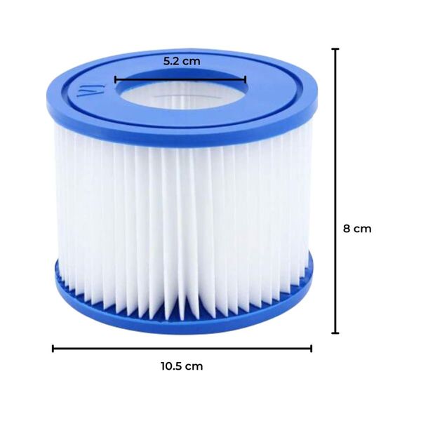 NOVEDEN 8 Pack Hot Tub Spa Filter Replacement Cartridge Size ? (Blue and White) NE-FR-100-JIZ