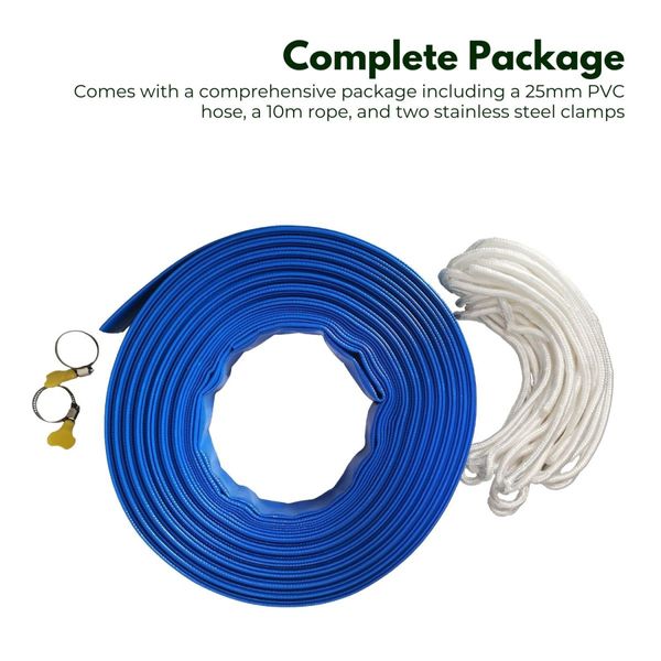 NOVEDEN 25mm X 25m Water Pump Kit Hose(Blue)NE-WPK-100-YGE