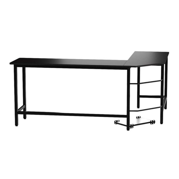 EKKIO L-Shaped Corner Computer Desk with CPU Stand (Black) EK-CD-101-LR