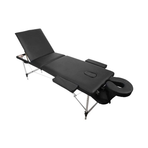 ONIREST 3 Fold Adjustable Portable Massage Bed (Black)OR-MTP-100-NS