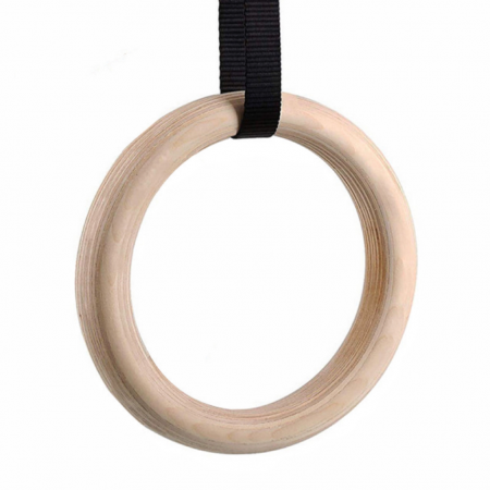 VERPEAK Wooden Gymnastic Rings with Adjustable Straps Heavy Duty Exercise Gym Rings Wooden