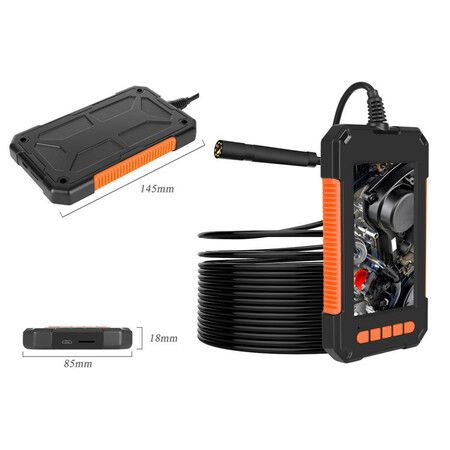 5M Endoscope Camera with Light, HD 1080P Borescope Inspection Camera with Light, 4.3 Inch Screen, Scope Camera, Snake Camera with 8 LED Lights