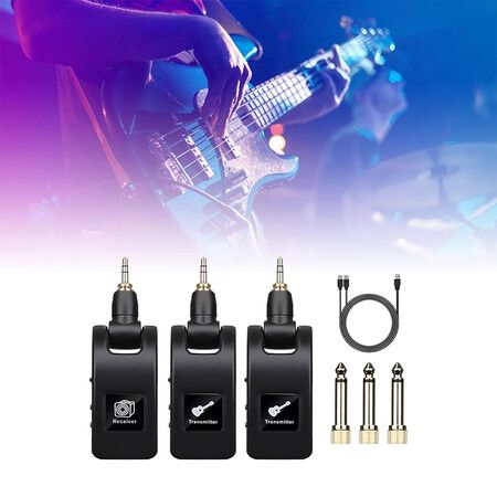 Microphone System Guitar Transmitter and Receiver for Dynamic Microphone Guitar Condenser Microphone