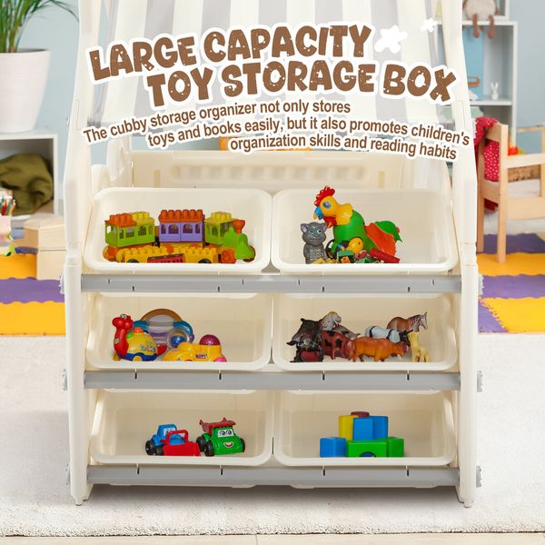 Kids Cubby House Playhouse Childrens Pretend Play Gym Cottage Cabin Activity Centre Toy Building Block Table Storage Box