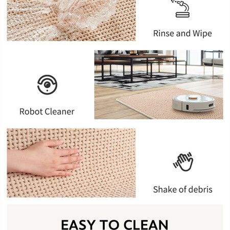 Chenille Bath Mat-Rubber Backing Bathroom Rugs Non Slip-Quick Dry Bath Mats for Bathroom Floor- Rugs Fit Under Door(Beige-40*60CM)