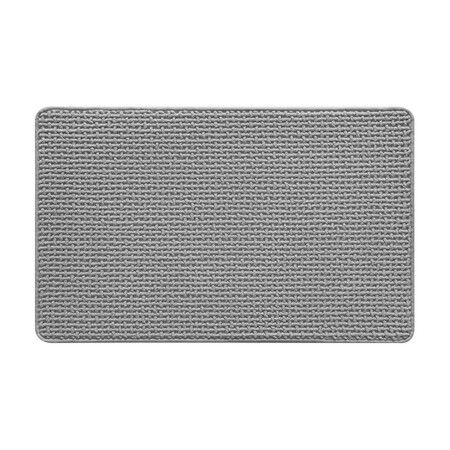 Chenille Bath Mat-Rubber Backing Bathroom Rugs Non Slip-Quick Dry Bath Mats for Bathroom Floor- Rugs Fit Under Door(Grey-50*80CM)