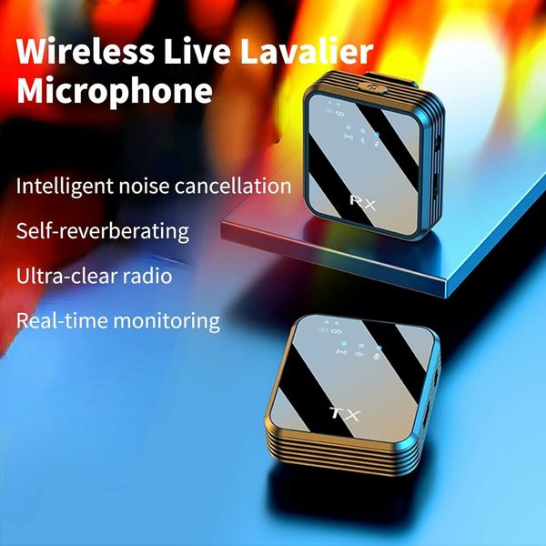 Wireless Lavalier Microphone for TikTok Streaming and Video Recording Noise Cancelling Mic for iPhone Android Creators