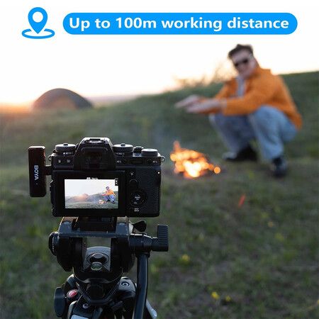 Wireless Lavalier Microphone for iPhone Android Camera Vlogging, All in One Lapel Dual Mic System and Lightning