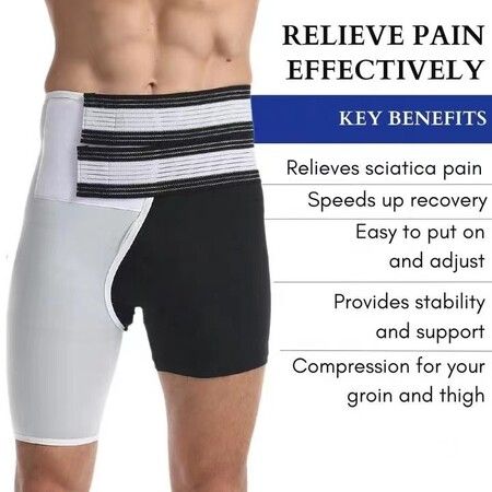 Elastic Sports Leg Protector Wrap Hip Wrap Abdomen Compression Skin Hip Thigh Restraint Exercise Aid Belt, One Size