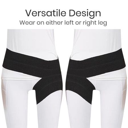 Fitness Leg Protector Groin Strap Hip Protector Weight Lifting Thigh Protector Perforated Breathable Hip Strap (Size: Large), Hip:40in(102cm), Thigh:26in(66cm)