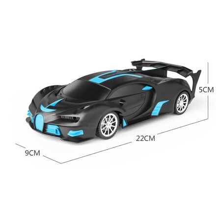 Remote Control Car 1/18 Rechargeable High Speed RC Cars Toys for Boys Girls Vehicle Racing Hobby with Headlight Xmas Birthday Gifts for Kids (Blue)