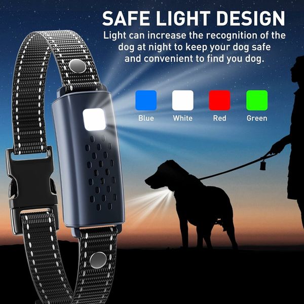 Dog Shock Collar, 2000 Meters Dog Training Collar with Remote Waterproof e Collar with Flashing Light for Large Medium Small Dog