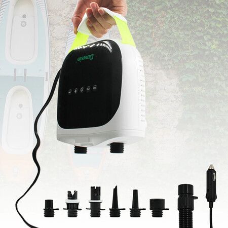 Electric SUP Air Pump Dual Stage Inflation Paddle Board Pump Auto-Off Portable Pump for Inflatable Paddle Boards Boats Mattress