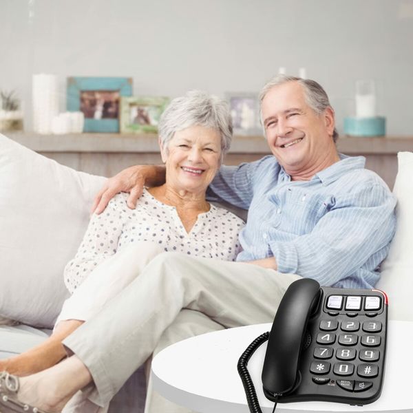 Landline Phones for Seniors,Large Button Phone for Seniors,Landline Phones for Home,with Picture Memory Speed Dial Function,Telephones for Hearing Impaired