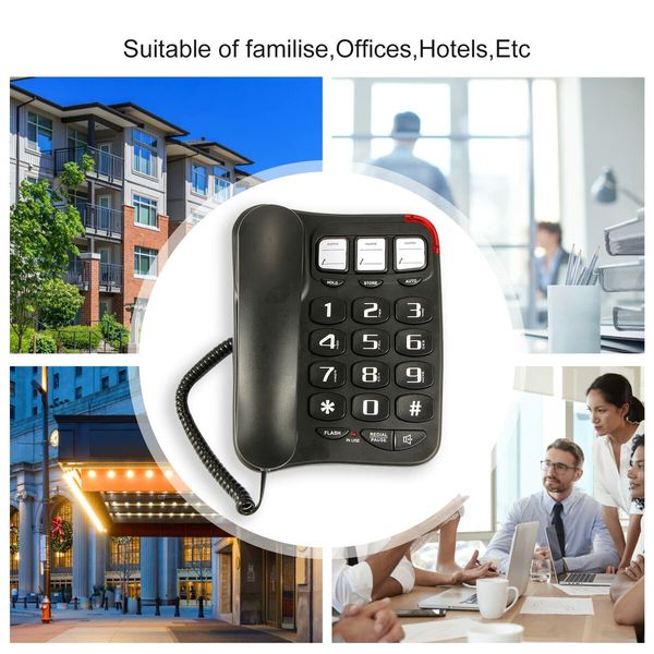 Landline Phones for Seniors,Large Button Phone for Seniors,Landline Phones for Home,with Picture Memory Speed Dial Function,Telephones for Hearing Impaired