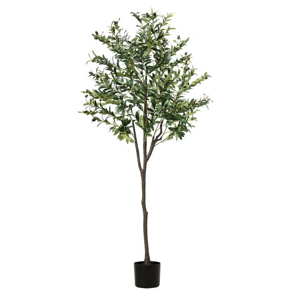 Artificial Olive Tree Plant Pot Imitation Green Fake Faux Natural Indoor Decor Home Office Lifelike Fruit Leaves 180cm