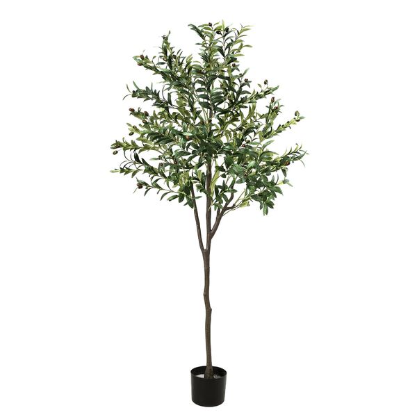 Artificial Olive Tree Plant Pot Imitation Green Fake Faux Natural Indoor Decor Home Office Lifelike Fruit Leaves 180cm