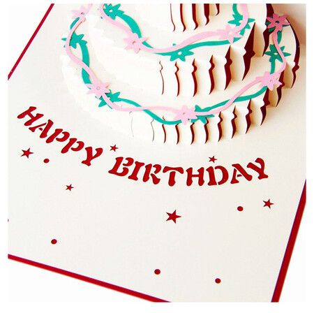 3d Gift Card Cake Red