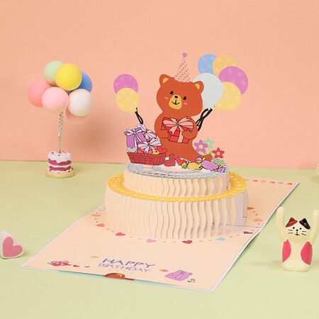 3d Gift Card Bear Cake