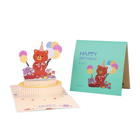 3d Gift Card Bear Cake