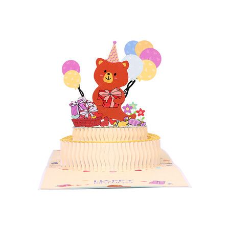 3d Gift Card Bear Cake