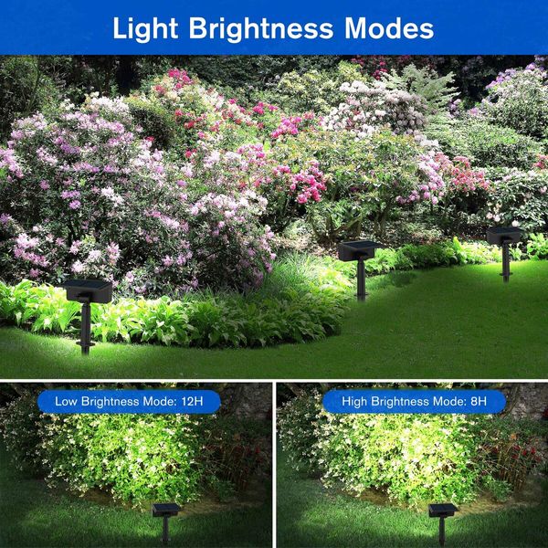 Solar Outdoor Lights Exterior Sensor Lamps Garden Outside Spotlights 49 LED Lamps Deck Driveway Pathway Waterproof 2PCS