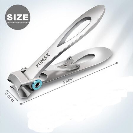 Toenail Clippers for Seniors Thick Toenails, Heavy Duty Nail Clippers 15mm Wide Jaw Opening, Silver Colour