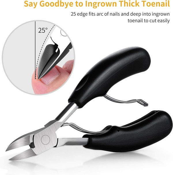 Toenail Clippers for Seniors Thick Toenails, Heavy Duty Toe Nail Clippers