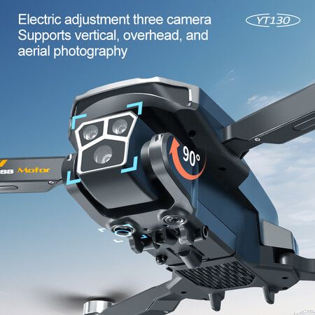 5G GPS Three-Camera Brushless Drone Optical Flow Positioning Four-Sided Obstacle Avoidance With 2 Batteries