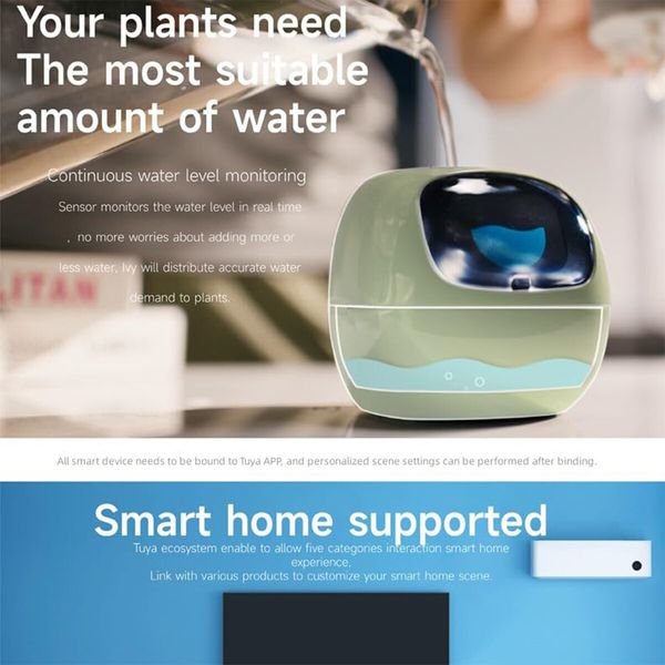Smart Flowerpots,Smart Pet Planter,AI Planter,Intelligent Flowerpots,Multiple Expressions,7 Smart Sensors,and AI Chips Make Raising Plants Easy and Fun for Living Room,Plant-free (White)