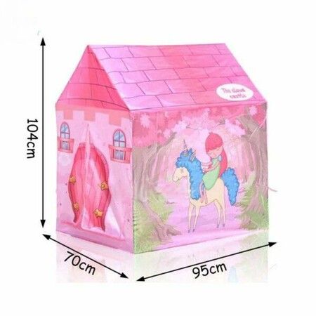 Kids Play Tents 50 color Balls Fairy Playhouse Unicorn Tent Gift Toys for Girls Children Play House (Pink)