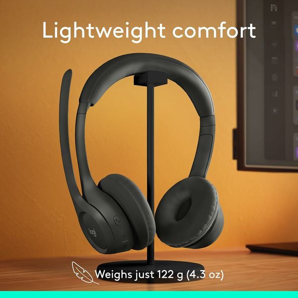 Zone 301 Wireless Bluetooth Headset with Noise-Canceling Microphone, Compatible with Windows, Mac, Chrome, Linux, iOS, iPadOS, Android