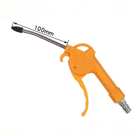 4 Inch Nozzle Air Blow Gun Stainless Steel High Pressure Dust Blower Gun with Removable Rubber Tip for Computer Hosts Car Engine