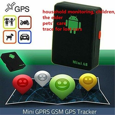 Mini A8 GSM/GPRS/LBS Tracker Locator Car Kid Global Tracking Device Anti-Theft Outdoor for Vehicles,Car,Kids,Elderly,Child,Pets,Motorcycles