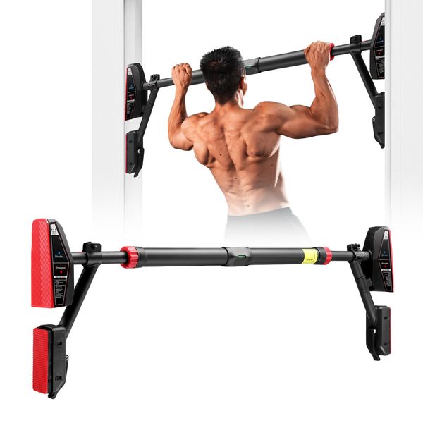 Pullup Bar Door Chinup Situp Push Upper Body Abs Workout Fitness Chest Back Exercise Home Gym 400kg 72-110cm Adjustable