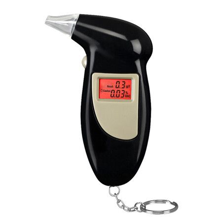 Lcd Digitale Alcohol Tester With 5 Mouthpieces Analyzer Blaastest Adem Alcohol Tester Blaastest Meter