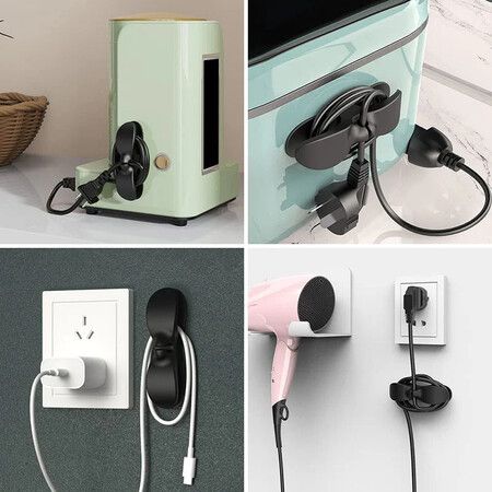 4pc Electrical Cord Winder Kitchen Storage,Household No-punch Plug Fixed Power Cord Organizer,Home Organizing Storage Tool