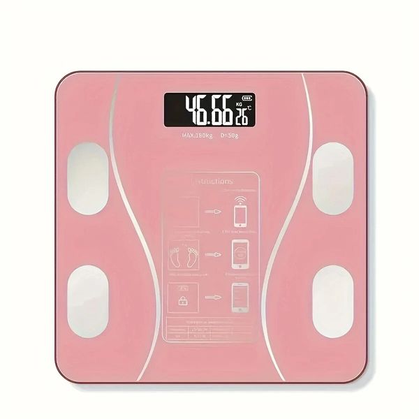 APP Intelligent Body Fat Scale Home Electronic Scale Body Weight Scale Color Pink