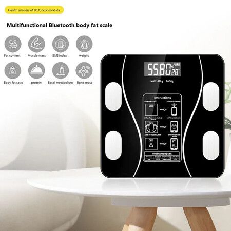 APP Intelligent Body Fat Scale Home Electronic Scale Body Weight Scale Color Pink