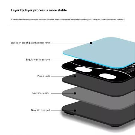 APP Intelligent Body Fat Scale Home Electronic Scale Body Weight Scale Color Black