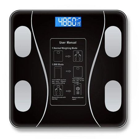 APP Intelligent Body Fat Scale Home Electronic Scale Body Weight Scale Color Black