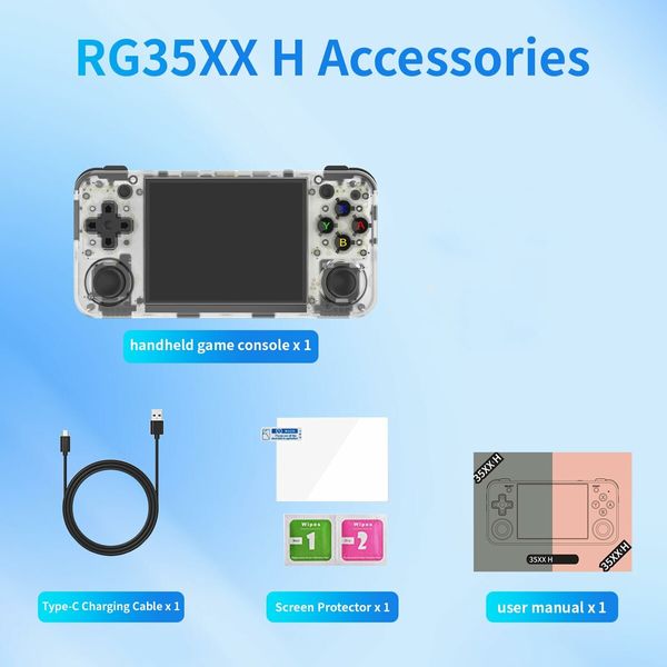 5500+ Classic Games Retro Console with 3.5 Inch IPS Screen 3300mAh Battery 64GB TF Card Built-in HDTV WiFi Bluetooth White