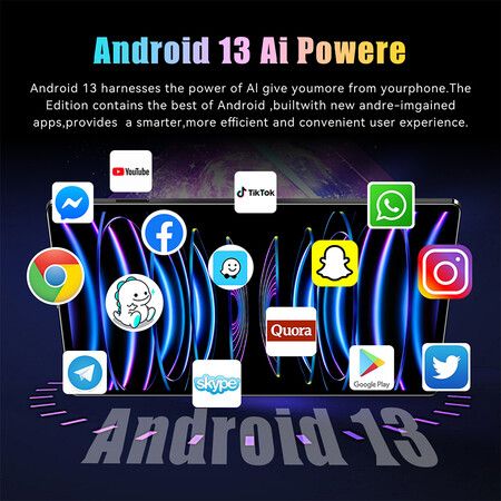 10.1 inch Android 8 Tablets, 2GB ROM 32GB HD Touchscreen, 4000mAh 5MP Camera, FM GPS Bluetooth, WiFi Tablet (Blue)