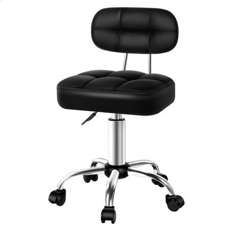 ALFORDSON Salon Stool Backrest Swivel Barber Hair Dress Chair Tufan Black