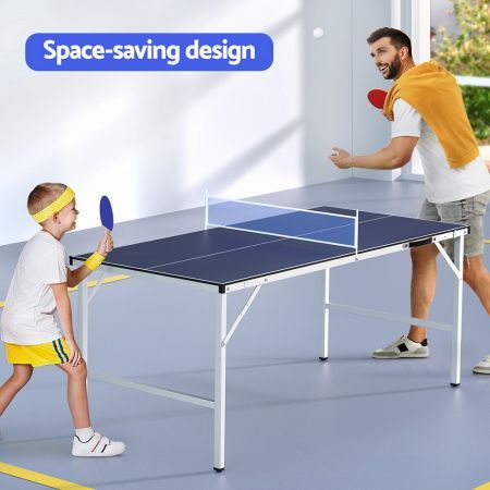 Everfit Table Tennis Ping Pong Table Portable Foldable Family Game Home Indoor